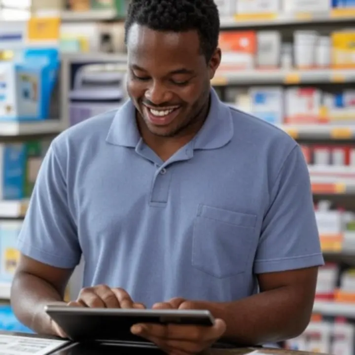 Osoba czytająca artykuły o zwierzętach na tablecie